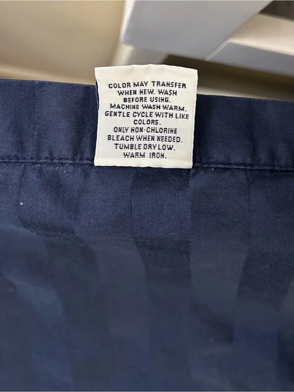 Charter Club Navy Blue Damask Striped Duvet Cover size - Queen/Full